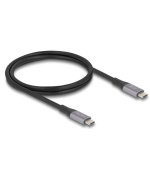 Delock USB 40 Gbps kabel USB Type-C™ samec na samec PD 3.1 240 W E-Marker 1 m šedá kovová