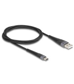 Delock Kabel USB 2.0 ze zástrčky USB Typ-A na zástrčku USB Type-C™, s prodlouženou ochranou proti ohybu, 1 m