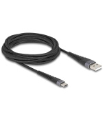 Delock Kabel USB 2.0 ze zástrčky USB Typ-A na zástrčku USB Type-C™, s prodlouženou ochranou proti ohybu, 3 m