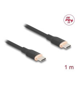 Delock USB 2.0 kabel USB Type-C™ samec na samec PD 3.0 60 W 1 m černá Silikon
