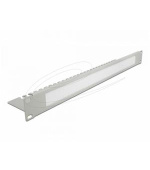 Delock 19” Kartáč pro správu kabelů s nosnou deskou kabelů, 1U, šedá