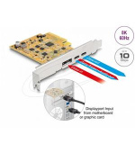 Delock PCI Express x4 Karta na 1x externí USB Type-C™ 10 Gbps samice+ 1x externí USB Type-C™ 10 Gbps (DP Alt Mód) samice