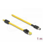 Delock Kabel ze zástrčky RJ45 Cat.6 na zástrčku Mini I/O 8 pin D-shape type 2, 1 m, žlutý