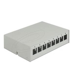 Delock Keystone Patch Panel, 8 portů, šedý