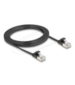 Delock Plochý patch kabel RJ45 zástrčka na zástrčku Cat.6A U/FTP 2 m, černý
