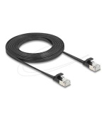 Delock Plochý patch kabel RJ45 zástrčka na zástrčku Cat.6A U/FTP 3 m, černý