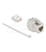 Delock Keystone modul RJ45 jack na LSA Cat.8.1 s kovovou západkou beznástrojový