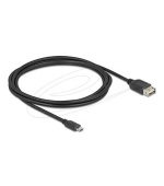Delock USB 2.0 kabel EASY USB typu Micro-B samec na EASY USB typu A samice 2 m, černý