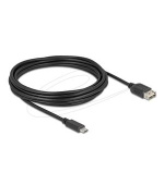 Delock USB 2.0 kabel USB Type-C samec na EASY USB Type-A samice 5 m, černý
