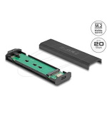 Delock Externí USB Type-C 20 Gbps Combo kryt pro M.2 NVMe PCIe nebo SATA SSD - bez nástrojů