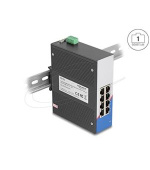 Delock Průmyslový Gigabit Ethernet Switch s 8 porty RJ45, na DIN lištu