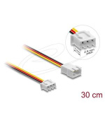 Delock Prodlužovací kabel ventilátoru ze zástrčky na zásuvku, 3 pinový, 30 cm