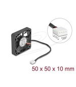 Delock Axiální ventilátor: 12 V DC, 50 x 50 x 10 mm, černý