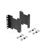 Delock Montážní sada adaptéru, rozšíření hloubky serverového regálu k zvětšení montážní hloubky až o 10 cm, 2U, černá