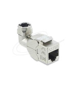 Delock Modul Keystone ze zásuvky RJ45 na LSA, Cat.6A, beznástrojový, 90°, pravoúhlý, stíněný