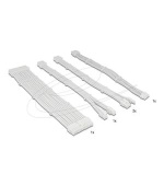 Delock Sada prodlužovacích kabelů pro zdroj (PSU), 30 cm, 5 kusů, opletené s kabelovými hřebeny, bílá