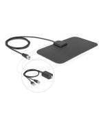 Delock Aktivní všesměrová DAB+ DVB-T2 anténa F, zástrčka, 5 - 25 dB, černá, s lepicí montáží