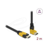 Delock High Speed HDMI kabel samec přímý na samec 90° pravoúhlý nahoru 48 Gbps 8K 60 Hz 2 m