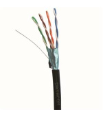 DATACOM OUTDOOR FTP samonosný drát CAT5E PE,Fca 100m černý
