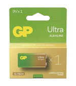 GP 9V Ultra alkalická (6LF22) - 1 ks