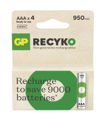 GP AAA ReCyko 950 mAh, nabíjecí (HR03) , 4 ks