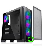 EVOLVEO Ptero Q2+, Počítačová skříň, 2x čelní panel - sklo /mřížka, 4x vent, case ATX