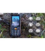 EVOLVEO StrongPhone Z6, vodotěsný odolný Dual SIM telefon, černo-oranžová