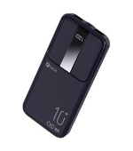 C-TECH Powerbanka 10000mAh, Li-Pol, 22,5W, USB-C/USB-A/micro USB/PD/Quick charge/display