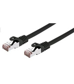 C-TECH Kabel patchcord Cat6, FTP, černý, 1m