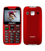 EVOLVEO EasyPhone XR, telefon pro seniory s nabíjecím stojánkem, 2,3" 320 x 240/1xSIM/0,3Mpx/microSDHC/1000 mAh/červená