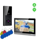 EVOLVEO DoorPhone AHD10, Sada domácího WiFi videotelefonu s ovládáním dveří a RFID, černo stříbrný 10" monitor, 32GB