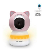 EVOLVEO Baby Monitor LUX- Chytrá 360° videochůvička s nočním viděním, detekcí pláče a pohybu, růžová