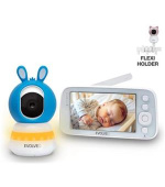 EVOLVEO Baby Monitor N5 - Set videochůvičky s 360° dohledem, obousměrnou komunikací a ukolébavkami,  modrá