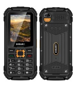 EVOLVEO StrongPhone Q1, vodotěsný odolný Dual SIM telefon, černo-oranžový
