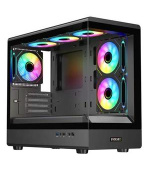 EVOLVEO Ursus, skříň mATX, 6x ARGB ventilátor 120mm, skleněná bočnice + přední panel
