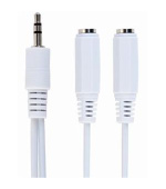 GEMBIRD Kabel rozdvojka jack 3,5mm na 2x3,5mm M/F, 10cm, audio