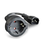 Gembird Kabel CABLEXPERT síťový adaptér C14 (M) -> schuko (F), 15 cm