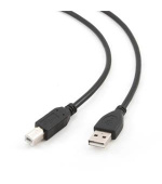 GEMBIRD kabel USB A-B 3m 2.0 HQ Black, zlacené kontakty