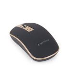 Gembird Myš MUSW-4B-06, bezdrátová, USB nano receiver, černo-zlatá