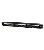 GEMBIRD 19'' patch panel, 24-portový, Cat.5e, stíněný, 1U