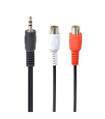Gembird Stereo audio kabel s 3,5mm zástrčkou na 2x RCA zásuvky, 0,2 m