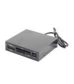 GEMBIRD Interní čtečka flash karet, 3,5" SDXC+USB černá, FDI2-ALLIN1-02-B