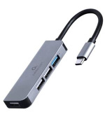 GEMBIRD 4portový USB hub s konektorem typu C – 1× USB 3.1 + 3× USB 2.0