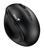 Genius Ergo 8300S černá, Myš, bezdrátová, optická, vertikální, 1600DPI, 7 tlačítek, tichá, černá