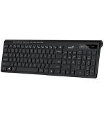 Genius Slimstar 7230 Klávesnice, bezdrátová, 2,4GHz, mini USB přijímač, CZ+SK layout, Copilot klávesa, černá