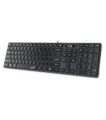 Genius Slimstar 126, Klávesnice, drátová, CZ+SK layout, Copilot klávesa, USB, černá
