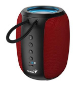 Genius SP-915BT Reproduktor, bezdrátový, Bluetooth, 5W, LED podsv.,USB-C,výdrž až 6 hod.,mikrofon, podpora Copilot,červeno-černá
