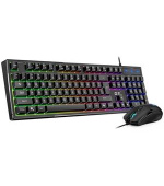Genius GX GAMING Scorpion KM-GX6, Set klávesnice a myši, drátový, CZ+SK layout, USB, Copilot klávesa, RGB podsv., černá