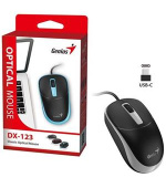 Genius DX-123 Myš, drátová, optická, 1200DPI, 3 tlačítka, USB-C, černo-šedá
