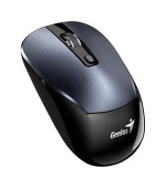Genius NX-7125 Myš, bezdrátová, optická, 1200DPI, 4 tlačítka, Copilot, 2,4GHz, USB-A, 1× AA baterie, kovově šedá